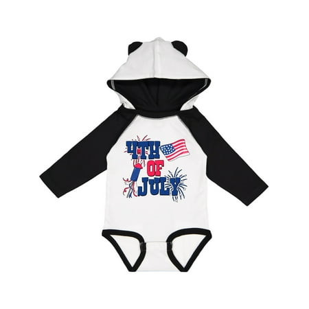 

Inktastic 4th of July with Fireworks American Flag and Rocket Gift Baby Boy or Baby Girl Long Sleeve Bodysuit