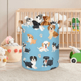 thumbnail image 7 of Qzaxky Doodle Dogs Laundry Basket Organizer Foldable Tall Large Laundry Basket Collapsible Folding Laundry Basket Dirty Clothes Fabric, 7 of 7