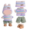 thumbnail image 2 of Sinyiin 17cm Plush Doll Sweater Pants Figure Doll Dressingup Accessory Doll Clothes Set, 2 of 19