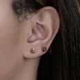 thumbnail image 2 of Anygolds 14K real solid Gold Mini Ruby Cherry CZ Stud Helix Tragus, 2 of 6