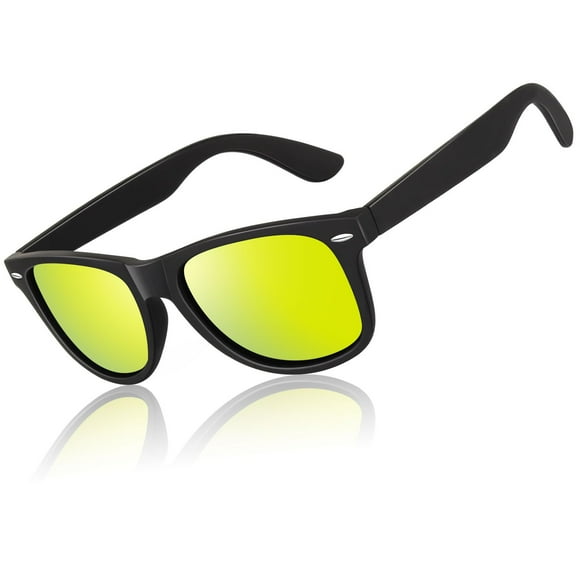 LINVO Gafas de sol polarizadas para hombres Gafas de sol de conducción Sombras Diseño de estilo retro de los años 80 Cuadrado