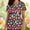 A290 Multicolor, variant on Easter Scrub Tops for Women Pink Floral Bunny Ear Eggs Print V Neck Short Sleeve Nursing Uniform with Front Pockets Breathable Holiday Medical Top