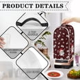 thumbnail image 4 of HELLHERO Christmas Stripes Food Processor Cover Durable Home Kitchen Indoor Top Handle Proof Stain Kitchen Blender Dust Covers with Easy to Clean, 4 of 6