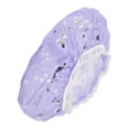 thumbnail image 1 of Ofertas Únicas 1 Pc Gorro de Ducha de Doble Capa para Mujeres para Baño Vacaciones Viaje Malla PEVA Púrpura Claro, 1 of 3