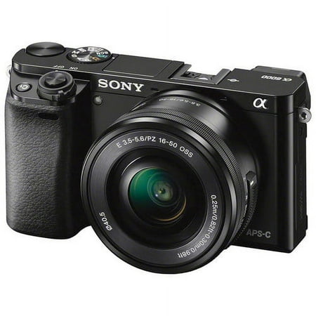 Sony Alpha a6000 Mirrorless Interchangeable-Lens Camera with 16-50mm and 55-210mm Lens - Black
