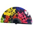 thumbnail image 4 of Homerr Folding Fan Dance Fan Folding Stylish Handheld Floral Leopard Starry Print Dance for Parties Festivals Performance, 4 of 7