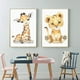 thumbnail image 5 of Cuadros para habitación de bebé, póster decorativo, habitación infantil, animales de la selva, set de 4 imágenes infantiles, póster de animales de dibujos animados para niños y niñas, decoración infantil (paquete A) JM, 5 of 5