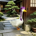 thumbnail image 6 of 23 Inch Porch Goose Pigtails Wig Double Braid Hairpiece Garden Statue Silly Decoration Outdoor Yard Patio Removable Purple Yellow, 6 of 6