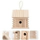 thumbnail image 4 of Casa de madera de madera Cuerva de pájaros de madera con cordón azul de pájaros azules de pájaros nido de pájaros refugio para pájaros para balcón jar, 4 of 8