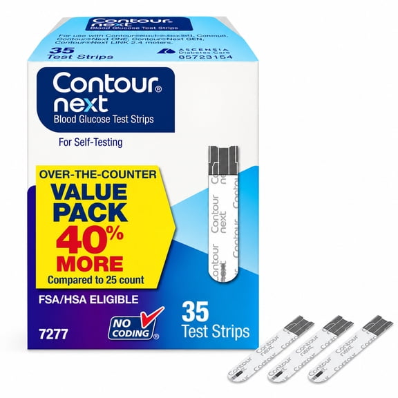 CONTOUR®NEXT Blood Glucose Test Strips, 35 Count