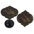 thumbnail image 2 of Urbanest Medallion Curtain Holdback – Elegant Drapery Tieback, Farmhouse Drapery Hardware for Stylish Window Treatments, 1 Piece, Burnt Gold with Mosaic Glass, 2 of 2