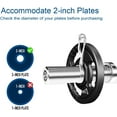 thumbnail image 4 of Olympic EZ Curl Barbell Bar, 47" EZ Curl Bar for Weight Lifting, Biceps, triceps, Back/Leg Muscle Group exercise,Chrome Curling Bar for 2 Inch Weight Plates,with 2 Spring Collars, 4 of 8