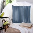 thumbnail image 3 of Pillow Covers 20x20 Set of 2, Navy Blue Striped Square Throw Pillow Covers for Couch/Sofa/Living Room, Farmhouse Stripes Modern Vintage Decorative Soft Pillowcases for Couch Throw Pillows, 3 of 7