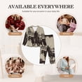 thumbnail image 7 of Lsque Western Desert Cowboy Pattern Long Sleeve Pajama Set for Women - Soft 2-Piece Sleepwear and Loungewear Set with Pockets, Comfy Nightwear-Medium, 7 of 7