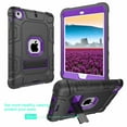 thumbnail image 3 of iPad mini Case; iPad mini 2 Case, iPad mini 3 Case, Dteck Shockproof Stand Kids Case Protective Cover, Black / Purple, 3 of 6