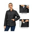 thumbnail image 3 of Little Donkey Andy Women's Warm Windproof Puffer Jacket Lightweight Breathable Jacket Winter Long-Sleeve Insulated Coat Black XS, 3 of 7