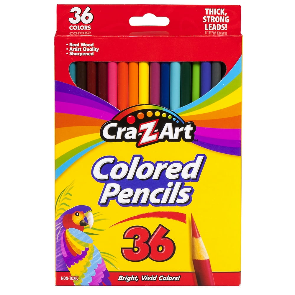 CraZArt Real Wood, PreSharpened Strong Erasable School Colored