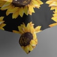 thumbnail image 5 of Black Yellow Sunflower Pattern Square Tablecloth,Waterproof Square Table Cover,Wipeable Spillproof Washable Table Cover for Home Kitchen Party Decor 52"x52"(132x132cm), 5 of 6