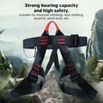 thumbnail image 4 of Adjustable Half Body Climbing Harness Safety Belt for Rock Climbing Downhill Rescue Polyester Material, Black, 4 of 7