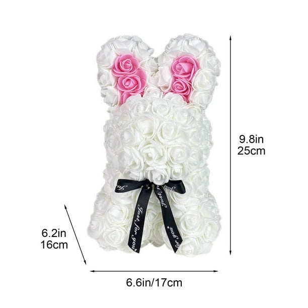 Regalos Del Día de San Valentín el Día de San Valentín Simulado Rose Conejo Abrazando Conejo Regalo de Cumpleaños Espuma Conejo Flores para el Día de San Valentín