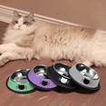 thumbnail image 7 of 2 Pack/ 3 Pack Cat Bowls Non-Slip Stainless Steel Small Cat Food Bowls, Unbreakable Thicken Cat Feeder 7 Oz Cat Dishes Suitable for Indoor Small Pets Removable Rubber Base, Easily Clean Lovely Color, 7 of 7