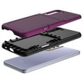 thumbnail image 3 of Galaxy S22 Plus Card Holder Wallet Case,Dteck Shockproof Rubber Hybrid PC with Hidden Mirror Dual Layer Cover Lightweight Protective Back Phone Case for Samsung Galaxy S22+ 5G,Purple, 3 of 5