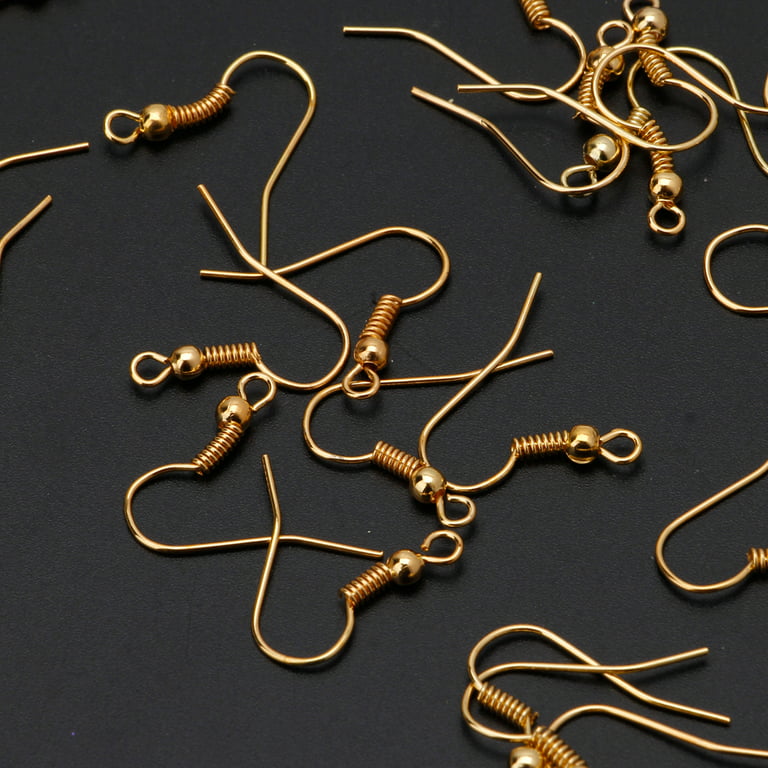  100pcs 20×17mm Red Copper Earring Hooks Hypo-allergenic Ear  Wires Fish Hooks with Ball and Coil Earring Wires Jewelry Findings for DIY  Jewelry Making Earring Parts Supplies 10 Colors (Red Copper)