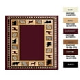 thumbnail image 2 of Furnish my Place 631 Burgundy 3 PCS Wildlife Bear Rustic Moose Decor Lodge Cabin Area Rug, Elegant and Durable Mat, Burgundy, 2 of 8