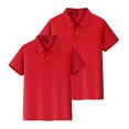 thumbnail image 2 of Boys Girls Polo Shirts Short Sleeve Button Up Classic Fit School Uniform Kids Casual Golf T Shirt, 150, 2 of 6