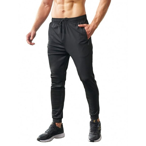 sogami Men's Joggers with Zipper Pockets Elastic Waist Sweatpants Athletic Pants for Jogging,Running