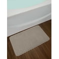 thumbnail image 2 of Chevron Bath Mat, Simplistic Zigzags Abstract Pattern Illustration in Creative Earthy Tones, Plush Bathroom Decor Mat with Non Slip Backing, 29.5" X 17.5", Dark Taupe Champagne, by Ambesonne, 2 of 2