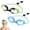 Green & Blue, variant on Vvinca Kids Swim Goggles with Bungee Strap for Ages 3-14
