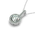 thumbnail image 2 of Pendentif Style Rond Halo en Or Blanc 14k avec Diamant (5/8 cttw) 18 Po, 2 of 4