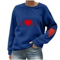 thumbnail image 2 of Vetsdori Long Sleeve Sweatshirts for Women Pullover Crew Neck Tops Valentine's Days Graphic,Casual Love Heart Gifts for Girlfriend Holiday Womens Shirts Winter/Spring, 2 of 5
