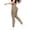 Khaki, variant on BVnarty Women's High Waist Tummy Control Cargo Leggings with Buttoned Pockets, Skinny Fit Athletic Trousers for Gym Workout Wine XXL