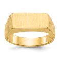 thumbnail image 1 of 14k Yellow Gold 7.0x15.0mm Mens Signet Ring Man   For Dad Mens  For Him, 1 of 9