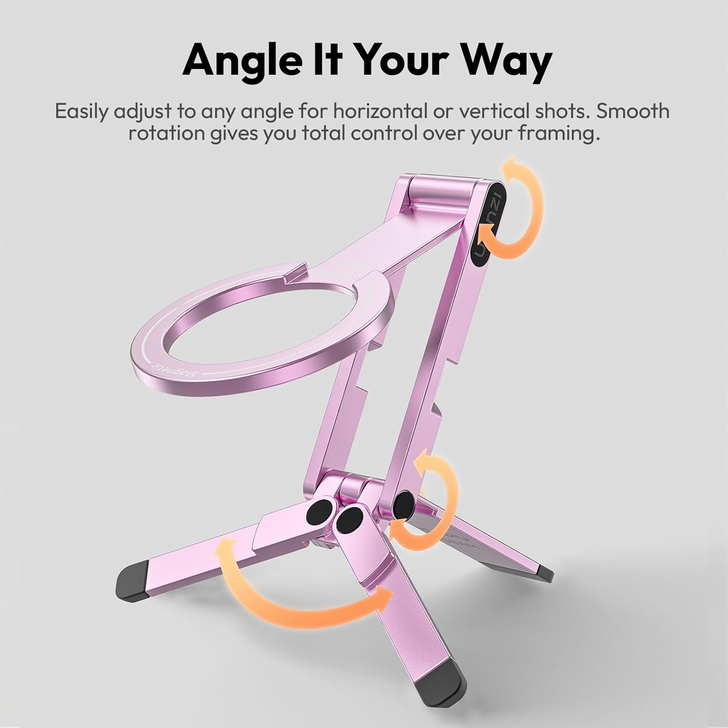 ULANZI MA60 Magnetic Phone Tripod Stand Aluminium Smartphone Mini Tripod Pocket Pink