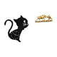 thumbnail image 1 of Reloj de pared de gato acrílico, adorno moderno de dibujos animados con escultura de , obra de arte animal Feng Shui para decoración de escritorio, 1 of 8
