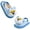 Light Blue, variant on Kids Fuzzy Slippers Girls Boys Plush Slip on House Shoes Toddler Indoor Slides with Back Strap 0-5Y