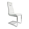 thumbnail image 2 of Benjara Jon 22 Inch Dining Chair, Set of 2, Cantilever Steel, Vegan Leather, White, 2 of 6