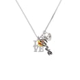 thumbnail image 2 of Delight Jewelry Love with Softball - Love and Lock Charm Necklace, 18"+1", 2 of 4