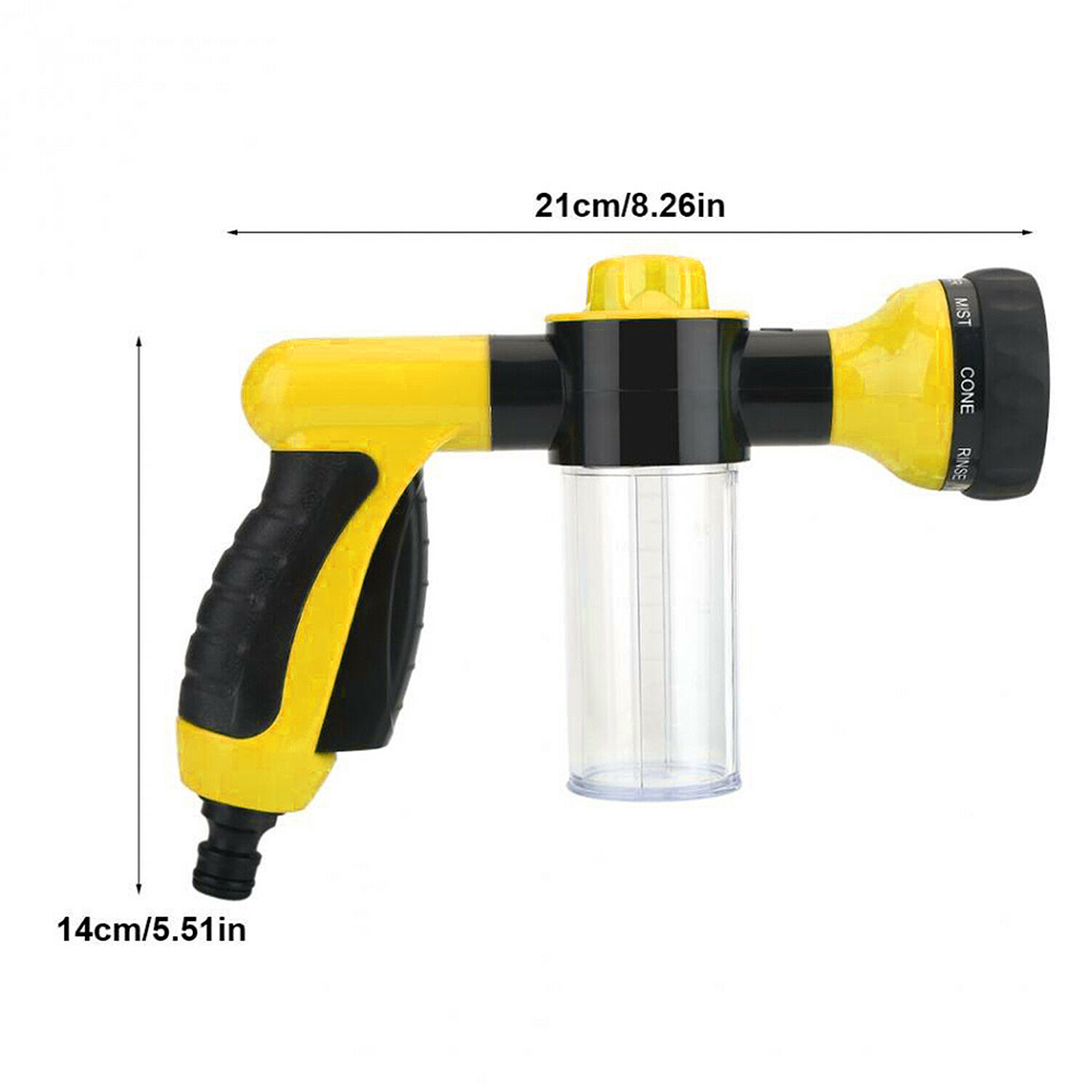 Hose Spray Nozzle, High Pressure Garden Hose Nozzle with Soap Dispenser, Car Wash Foam Gun for Watering Plants, Cleaning