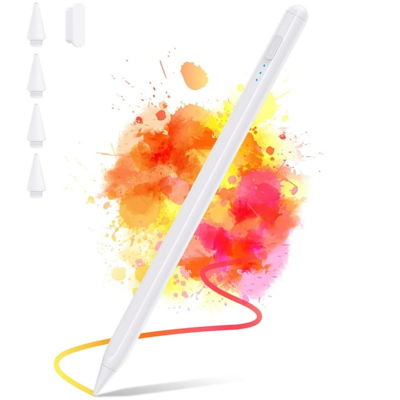 Lápiz Stylus para iPad 2018-2025 Carga Rápida 2X Compatible con iPad Pro M5/M4 Air M3/M2 Mini y Modelos A16 Rechazo de Palma e Inclinación USB-C Negro