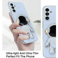 thumbnail image 3 of Compatible with Samsung Galaxy A14 5G Case Silicone TPU Plating, Samsung A14 5G Case Cute Astronaut Pattern Galaxy A14 5G Phone Case with Stand for Women Girls (Blue), 3 of 14