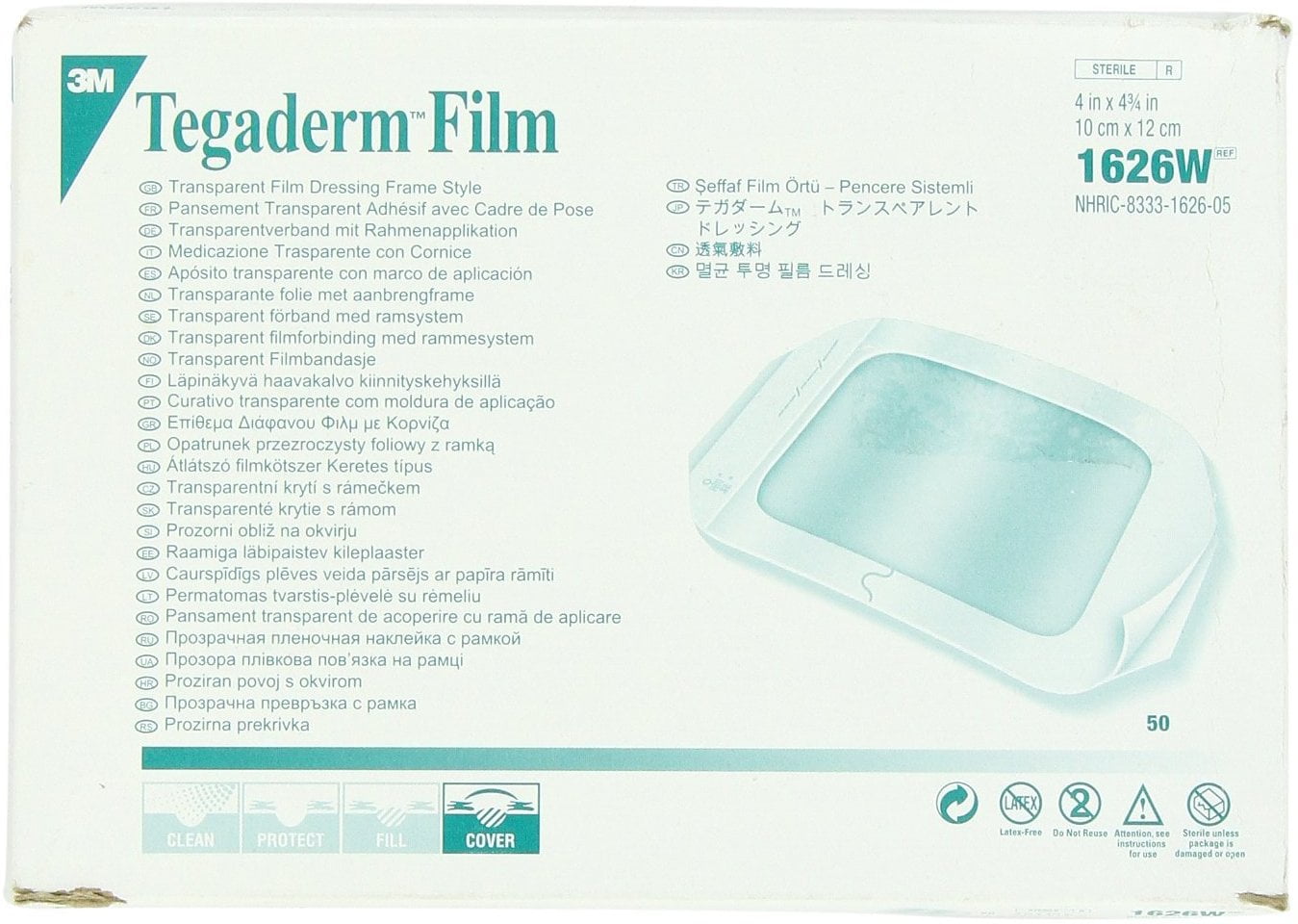 tegaderm dressing transparent 3m label box cm per shipping walmart