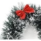 thumbnail image 4 of Guirnalda de oropel de Navidad, guirnalda de puntas blancas como la nieve de color verde oscuro con lazos rojos, decoración de árbol de Navidad de fiesta navideña, 2 piezas/juego, 6.5 pies/pieza Ormromra WMZL-2215, 4 of 7