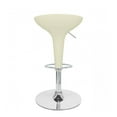 thumbnail image 4 of Set of 4 Alpha Contemporary Bombo Style Adjustable Barstool - Cream Soda, 4 of 7