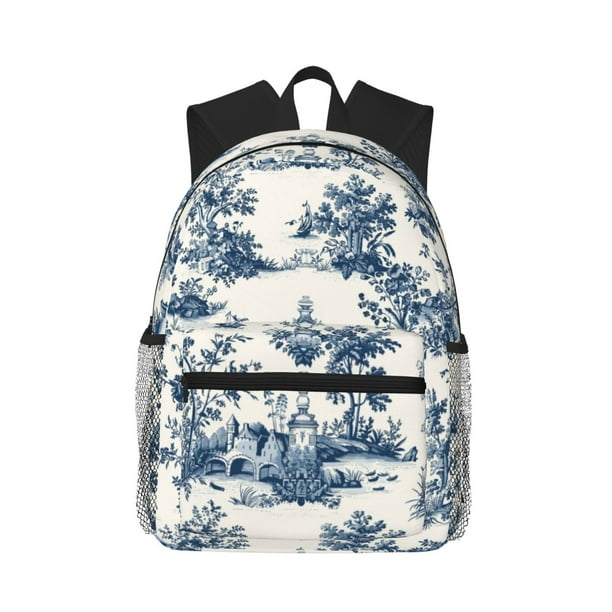 Easygdp Vintage Floral 1 Mochila Casual para Portátil, Mochila para Escuela, Viajes, Negocios