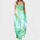 thumbnail image 1 of ICHUANYI Clearance Women's Fashion Sexy Vintage V Neck Sleeveless Printing Party Dresses(Green, XXL) ICHUANYI WER2023081015806, 1 of 5