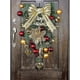thumbnail image 4 of Decoración navideña colgante, corona decorativa para puerta, ventana, pared, ambiente festivo, dorado, 4 of 5